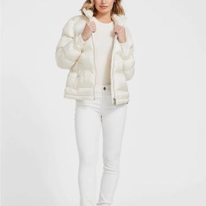 GUESS Nini Puffer Jacket Spirit White size Small